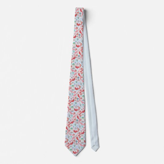 Christmas Cardinals Midcentury Modern Neck Tie Stropdas (Voorkant)