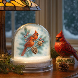 Christmas Cardinals Winter  Sneeuwbol