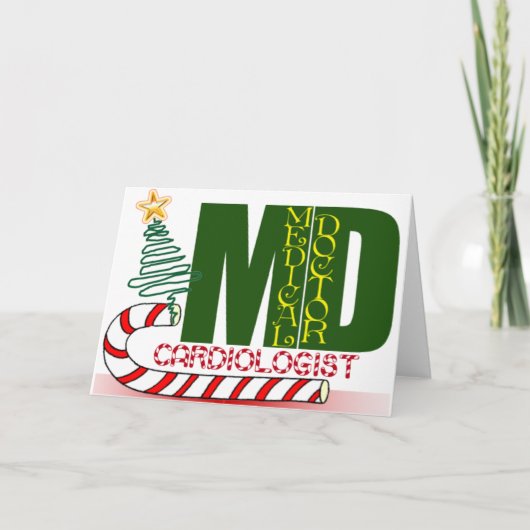 CHRISTMAS CARDIOLOGIST FEESTDAGEN KAART (Voorkant)