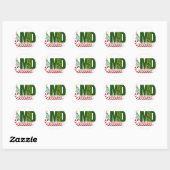 CHRISTMAS CARDIOLOGIST RONDE STICKER (Vel)