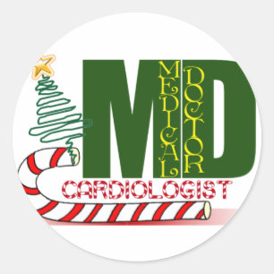 CHRISTMAS CARDIOLOGIST RONDE STICKER