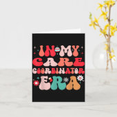 Christmas Care Coordinator For Funny Men Women Kid Kaart (Gele Bloem)