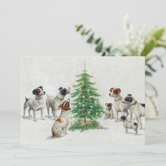 Christmas | Carl Reichert Feestdagenkaart (Staand voorkant)