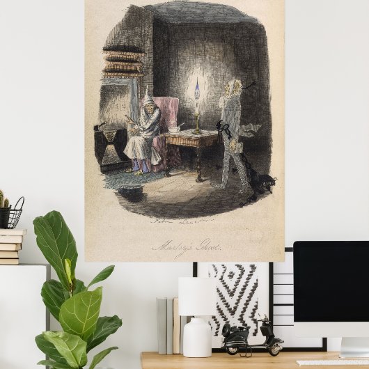 Christmas Carol - Marley's Ghost Poster (Thuiskantoor)