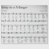 Christmas Carol Sheet Music Away in a Manger Cadeaupapier (Vlak)