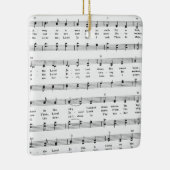 Christmas Carol Sheet Music Away in a Manger Keramisch Ornament (Rechts)