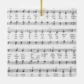 Christmas Carol Sheet Music Away in a Manger Keramisch Ornament (Achterkant)