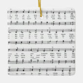 Christmas Carol Sheet Music Away in a Manger Keramisch Ornament (Voorkant)