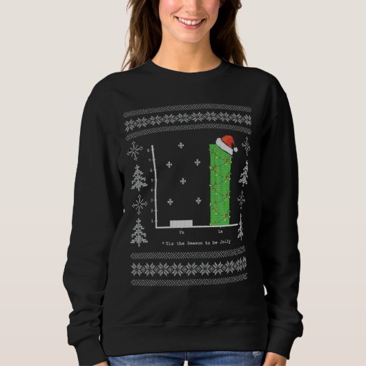 Christmas Carol Wiskunde Bar Graph Ugly Christmas Trui (Voorkant)