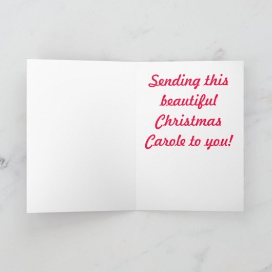 Christmas Carole Kaart (Binnen)