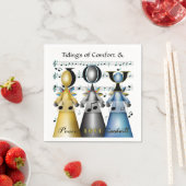 Christmas Carolers Angels Choir Singers Feestdagen Servetten (Insitu)