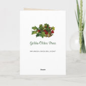 Christmas Carolers Christmas Kaart (Achterkant)