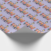 Christmas Carolers Singing by a Lampost Cadeaupapier (Hoek)