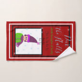 Christmas Carolers Snowflakes Bad Handdoek (Handdoek)