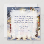 Christmas Carolers Vintage Holiday Feestdagenkaart (Achterkant)