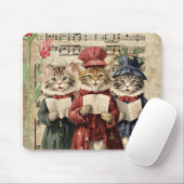 Christmas Caroling Cats Muismat (Met muis)