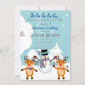 Christmas caroling fundraiser event party kaart (Voorkant)