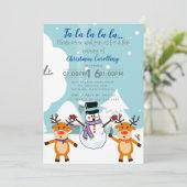 Christmas caroling fundraiser event party kaart (Staand voorkant)