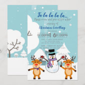 Christmas caroling fundraiser event party kaart (Voorkant / Achterkant)