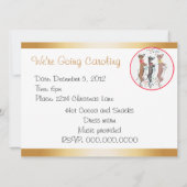 Christmas Caroling Goats Invitation Kaart (Achterkant)