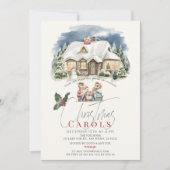 Christmas Caroling Musical Carol Play Mice Holiday Kaart (Voorkant)