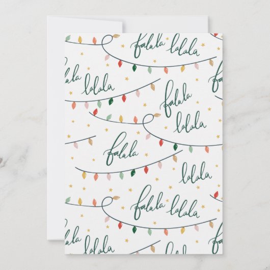 Christmas Caroling Musical Carol Speel Blue Holida Kaart (Achterkant)