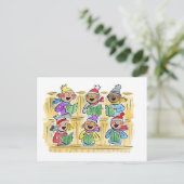 Christmas Carollers Briefkaart (Staand voorkant)