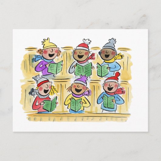 Christmas Carollers Briefkaart (Voorkant)
