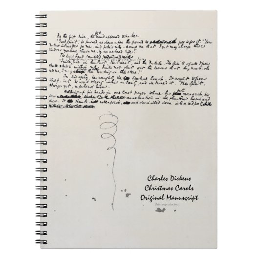 CHRISTMAS CAROLS CHARLES DICKENS MANUSCRIPT NOTITIEBOEK (Voorkant)