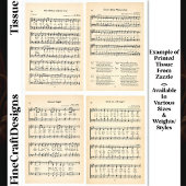 Christmas Carols Hymns Bladmuziek DV1 Decoupage Tissuepapier