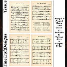 Christmas Carols Hymns Bladmuziek DV1 Decoupage Tissuepapier