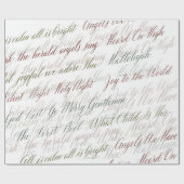 Christmas Carols Wrapping Paper Cadeaupapier (Vlak)