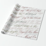 Christmas Carols Wrapping Paper Cadeaupapier<br><div class="desc">Dress up your gifts in this elegant hand-calligraphed wrapping paper.</div>