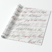 Christmas Carols Wrapping Paper Cadeaupapier (Uitgerold)