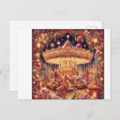 Christmas Carousel Joy' Briefkaart (Voorkant / Achterkant)