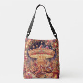 'Christmas Carousel Joy' Canvas tas (Achterkant)