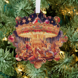 'Christmas Carousel Joy' Papier Ornament Kaart