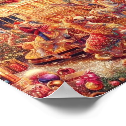'Christmas Carousel Joy'-Poster Poster (Hoek)