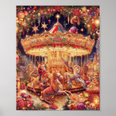 'Christmas Carousel Joy'-Poster Poster (Voorkant)