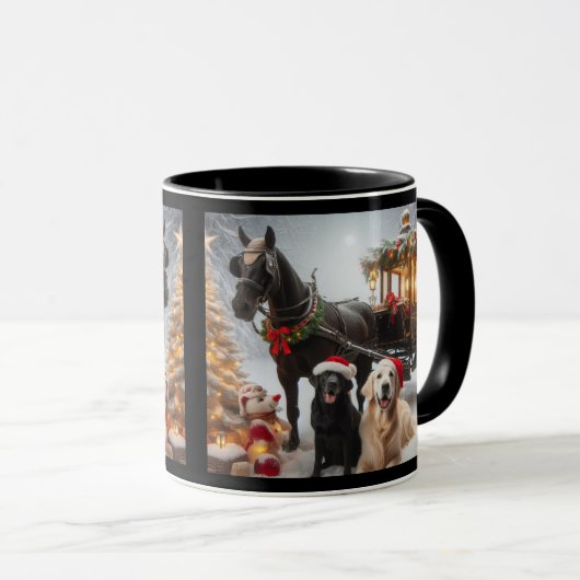 Christmas Carraige mok (Voorkant rechts)