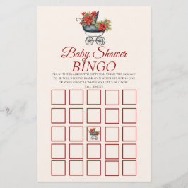 Christmas Carriage Baby shower BINGO spel