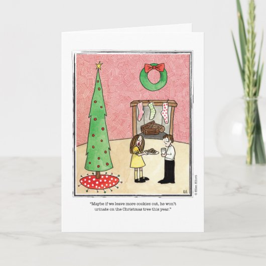 CHRISTMAS cartoon by Ellen Elliott Feestdagen Kaart (Voorkant)