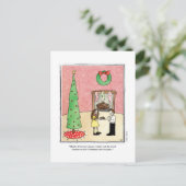 CHRISTMAS cartoon by Ellen Elliott Feestdagenkaart (Staand voorkant)