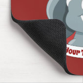 Christmas cartoon with a cute elephant mouse pad muismat (Hoek)