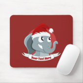 Christmas cartoon with a cute elephant mouse pad muismat (Met muis)