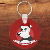 Christmas cartoon with cute panda bear keychain (Voorkant)