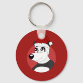 Christmas cartoon with cute panda bear keychain (Achterkant)
