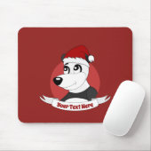 Christmas cartoon with cute panda bear mouse pad muismat (Met muis)