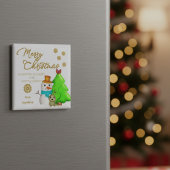 Christmas Cartoon Worm Custom Magneet