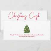 Christmas Cash Money Cadeaubon Voucher (Voorkant / Achterkant)